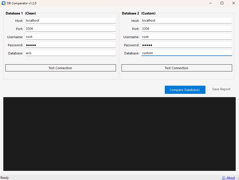 DB Comparator preview